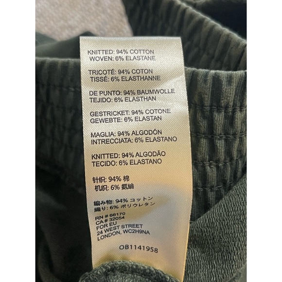 Anthropologie Army Green “Moss” Snap Waist Joggers NWT Size XLP - Picture 8 of 12